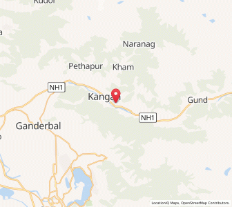 Map of Margund, Kashmir