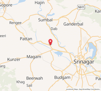 Map of Marichmar, Kashmir