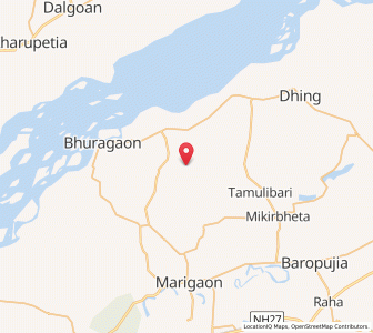 Map of Marigaon, Assam