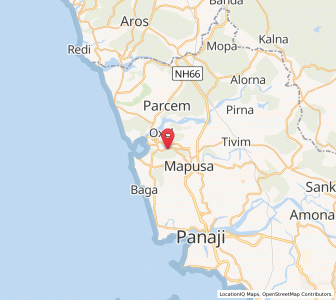 Map of Marna, Goa