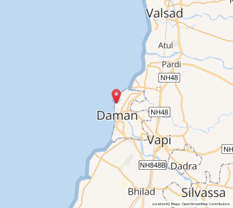 Map of Marwad, Daman and Diu