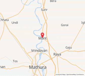 Map of Mat, Uttar Pradesh