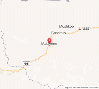 Map of Matayan, Kashmir