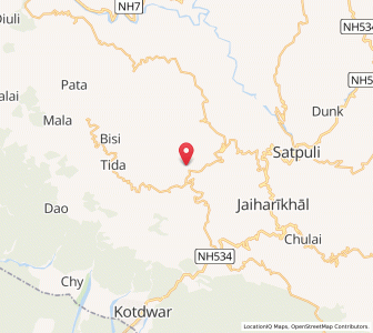 Map of Mathara, Uttarakhand
