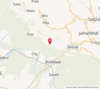 Map of Matial, Uttarakhand