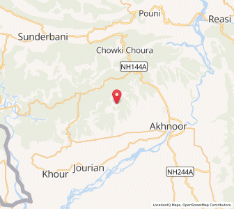 Map of Mauani, Kashmir