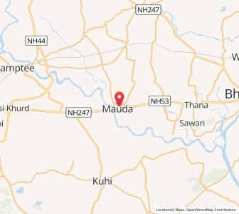 Map of Maunda, Maharashtra