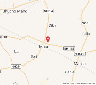 Map of Maur, Punjab