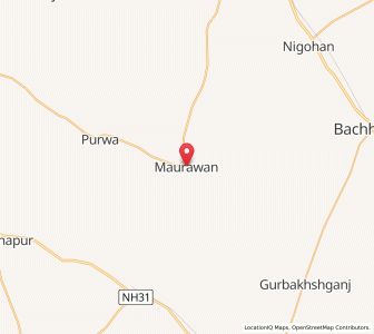 Map of Maurawan, Uttar Pradesh