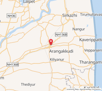 Map of Mayiladuthurai, Tamil Nadu