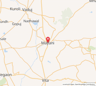 Map of Mayni, Maharashtra