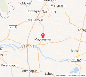 Map of Mayureswar, West Bengal