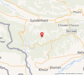 Map of Megewala Kot, Kashmir