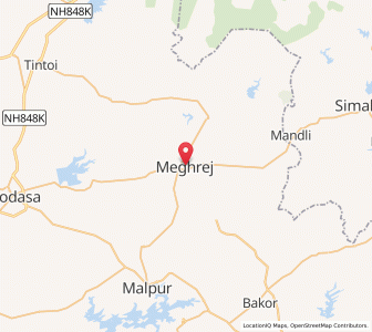 Map of Meghraj, Gujarat