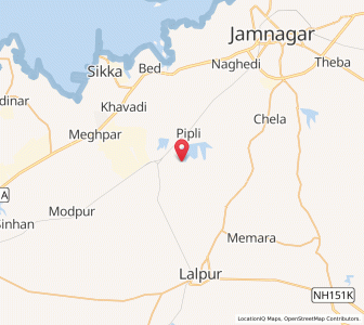 Map of Megna, Gujarat