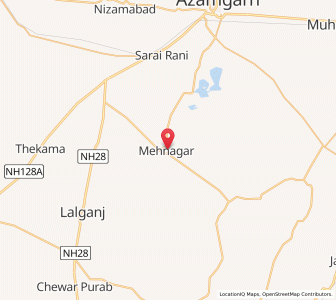 Map of Mehnagar, Uttar Pradesh