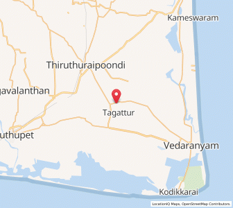 Map of Mel Marudur, Tamil Nadu