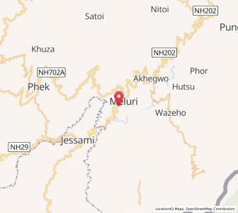 Map of Meluri, Nagaland