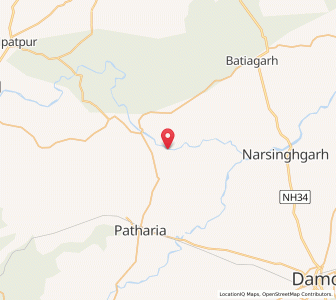 Map of Melwara, Madhya Pradesh