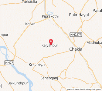 Map of Menaura, Bihar
