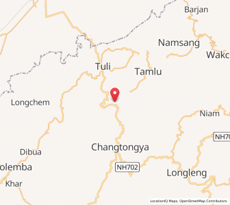 Map of Merangkong, Nagaland