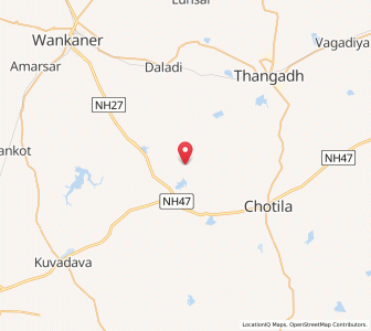 Map of Mesaria, Gujarat