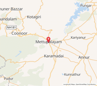 Map of Mettupalayam, Tamil Nadu
