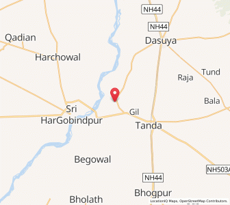 Map of Miani, Punjab