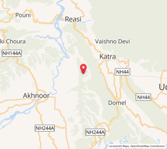 Map of Mihari, Kashmir