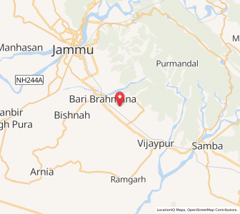 Map of Mihin Charkan, Kashmir