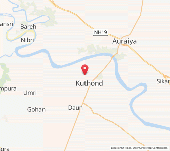 Map of Milhona, Uttar Pradesh