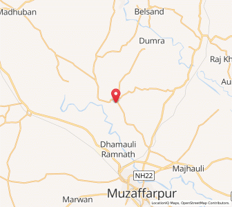 Map of Minapur, Bihar