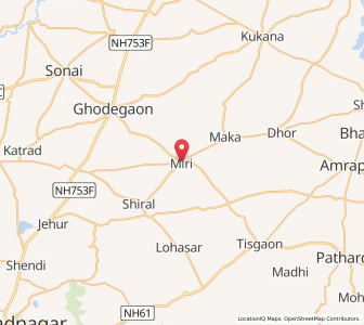 Map of Miri, Maharashtra