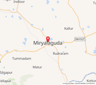 Map of Mirialguda, Andhra Pradesh