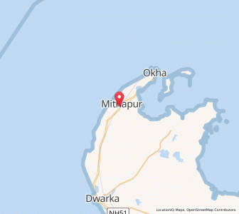 Map of Mithapur, Gujarat