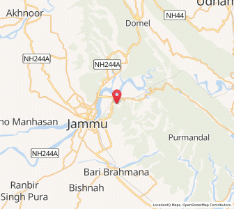Map of Mithin, Kashmir