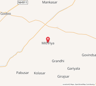 Map of Mithria, Rajasthan