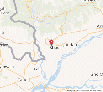 Map of Mitral, Kashmir