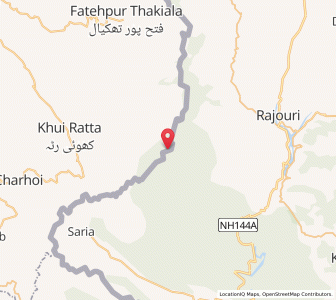 Map of Mitthi Dhara, Kashmir