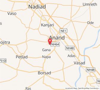 Map of Mogari, Gujarat