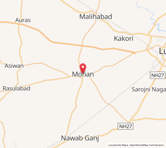 Map of Mohan, Uttar Pradesh