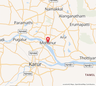 Map of Mohanur, Tamil Nadu
