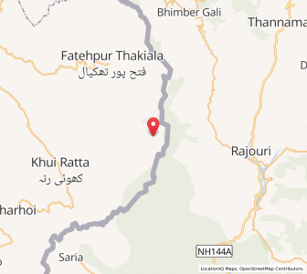 Map of Mohra Niradi, Kashmir