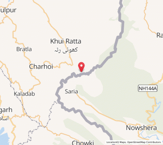 Map of Mohra, Kashmir