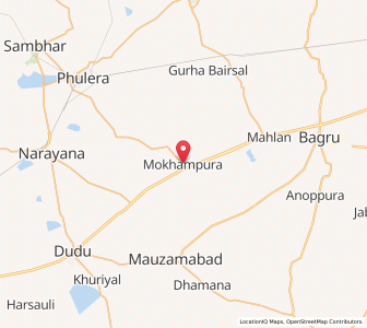 Map of Mokhampura, Rajasthan