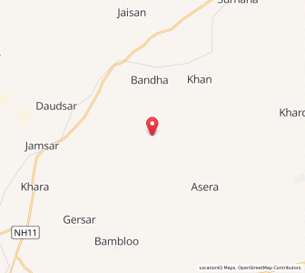 Map of Molania, Rajasthan