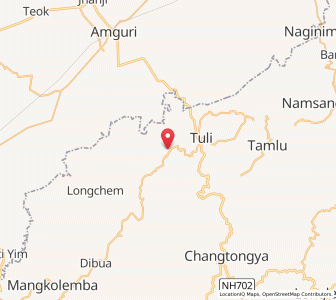 Map of Molungyimsen, Nagaland