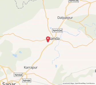 Map of Monpur, Madhya Pradesh