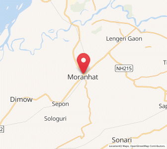 Map of Moranha, Assam