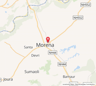 Map of Morena, Madhya Pradesh